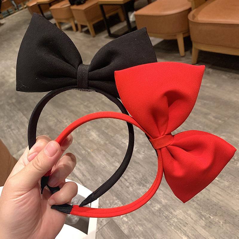 Cosplay Prop Bow - 귀여운 소녀 빨간 큰 리본 머리띠