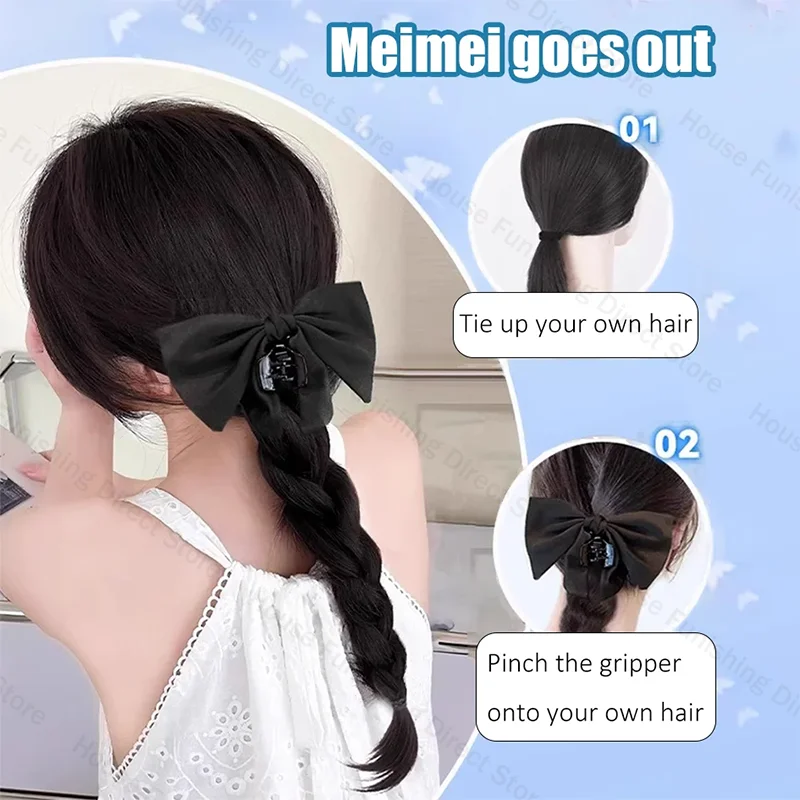 새로운 클로 클립 보우 가발 포니 테일 파악 클립 유형 - Cosplay Prop Bow 리뷰 및 가격
