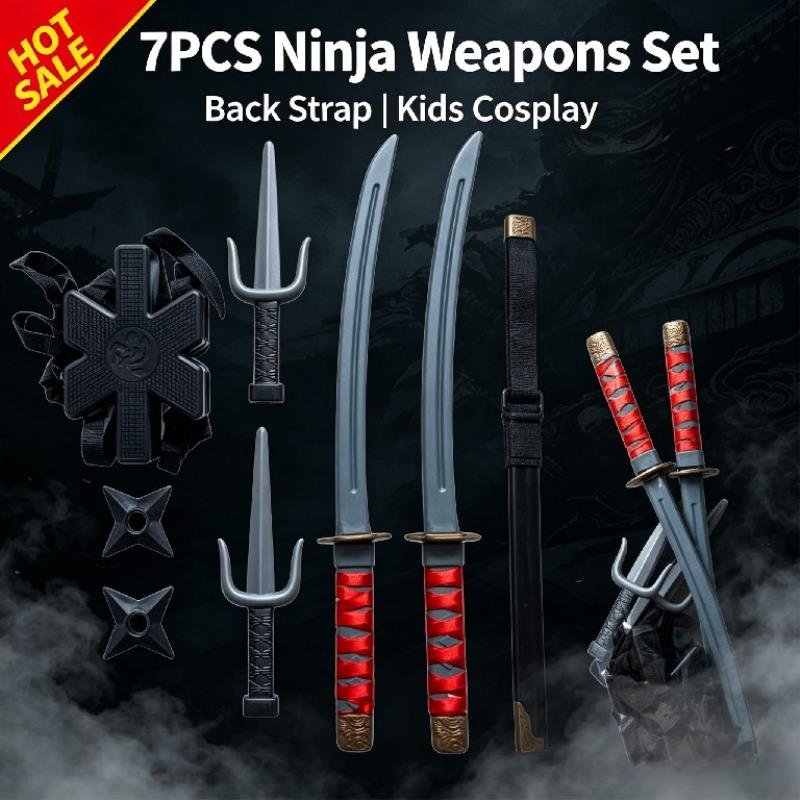 할로윈 1:1 닌자 세트 어린이용 일본 사무라이 코스프 - Cosplay Prop Knife 리뷰 및 가격