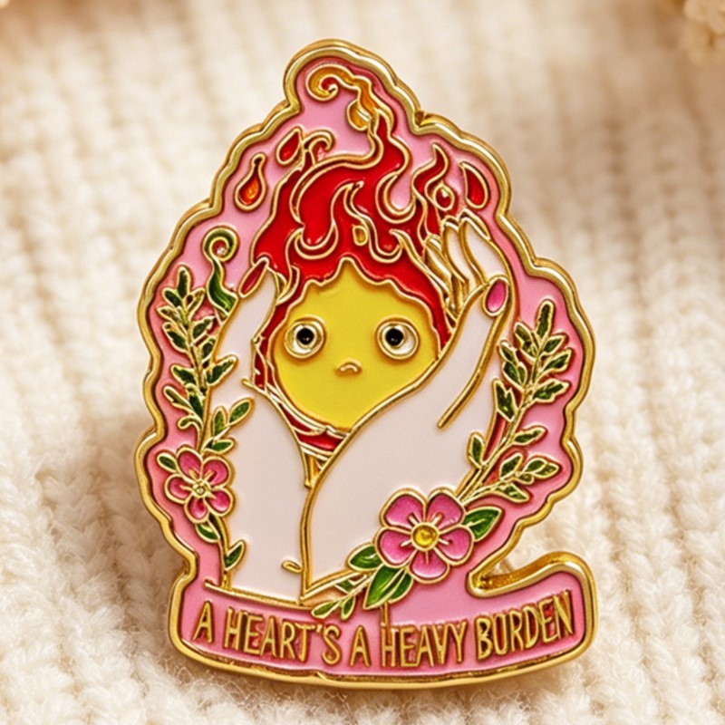 A HEART'S A HEAVY BURDEN 에나멜 핀 - Cosplay Flame Prop 리뷰 및 가격