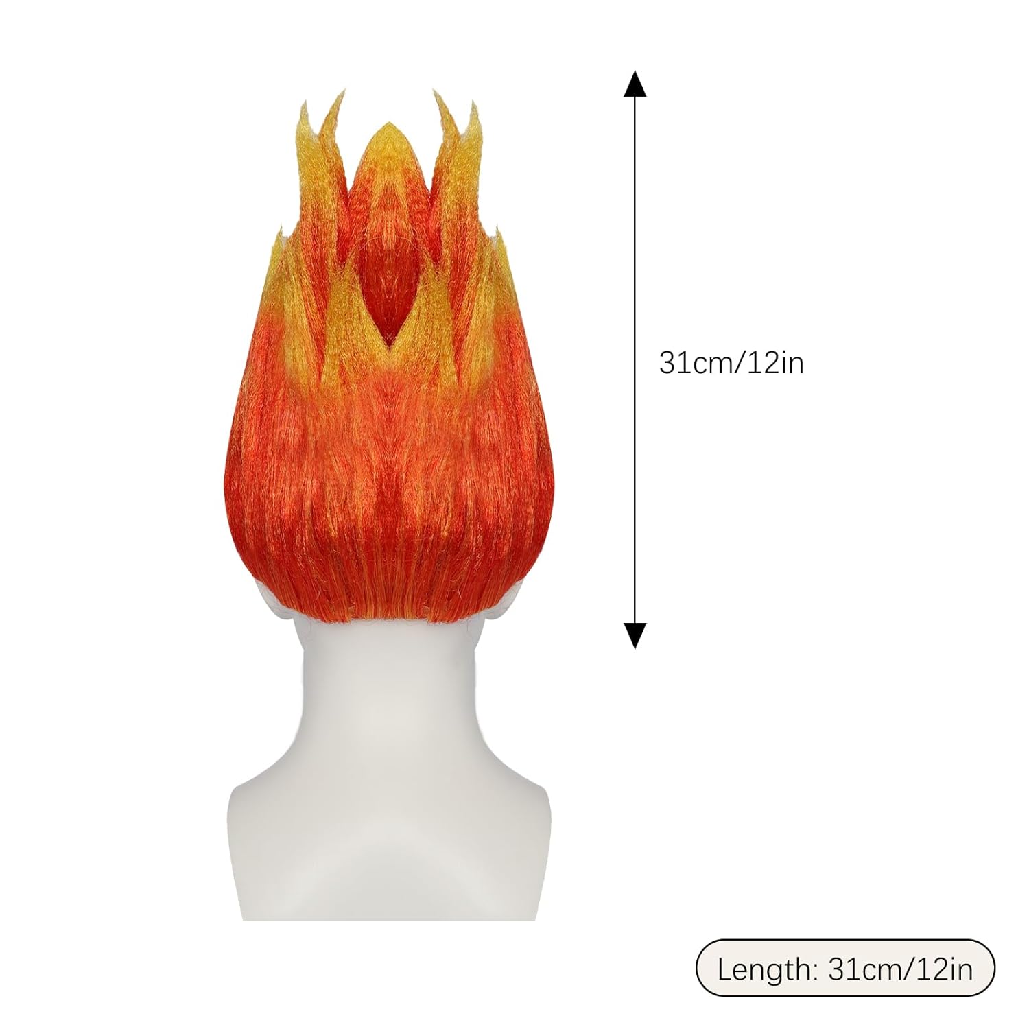 불꽃 코스튬 가발 스타일리시한 불꽃 가발 옴브레 오렌지 - Cosplay Flame Prop 리뷰 및 가격
